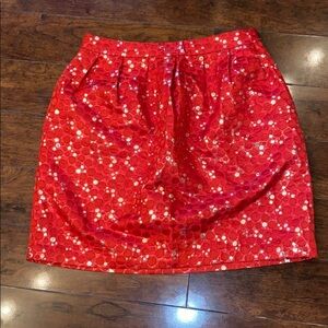 Red and gold bubble Lauren Moffatt skirt